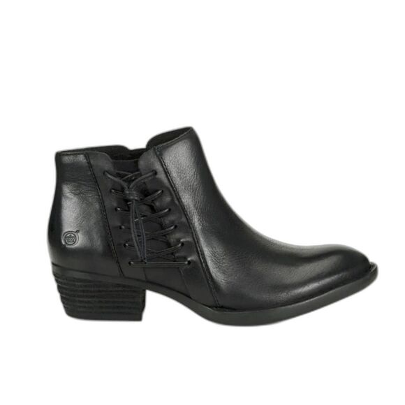 NWT - BORN Bessie Leather Ankle Bootie Black, Sz 8.5M - Picture 1 of 12